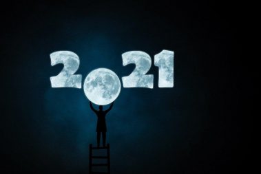 New Year, 2021, Moon, New Year'S Eve, Man, Silhouette
